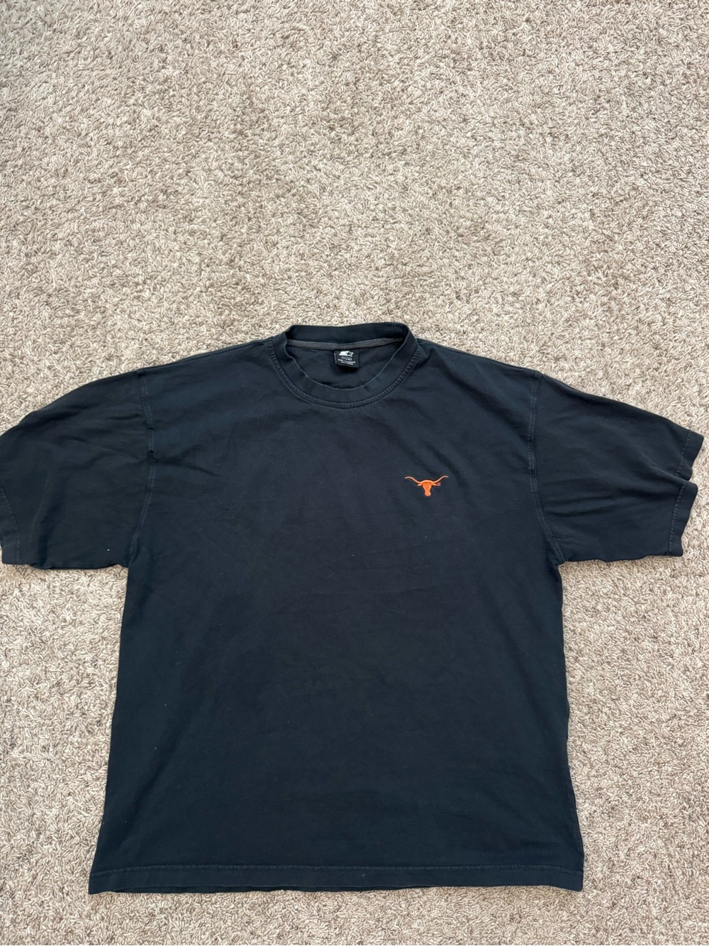 Vintage Starter Texas Longhorn Embroidered Black Men’s Tee Shirt XL Boxy